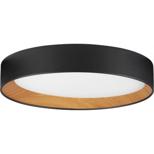 Plafon Skandynawski LED Nordicos | Czarny/Drewno | Decolab24