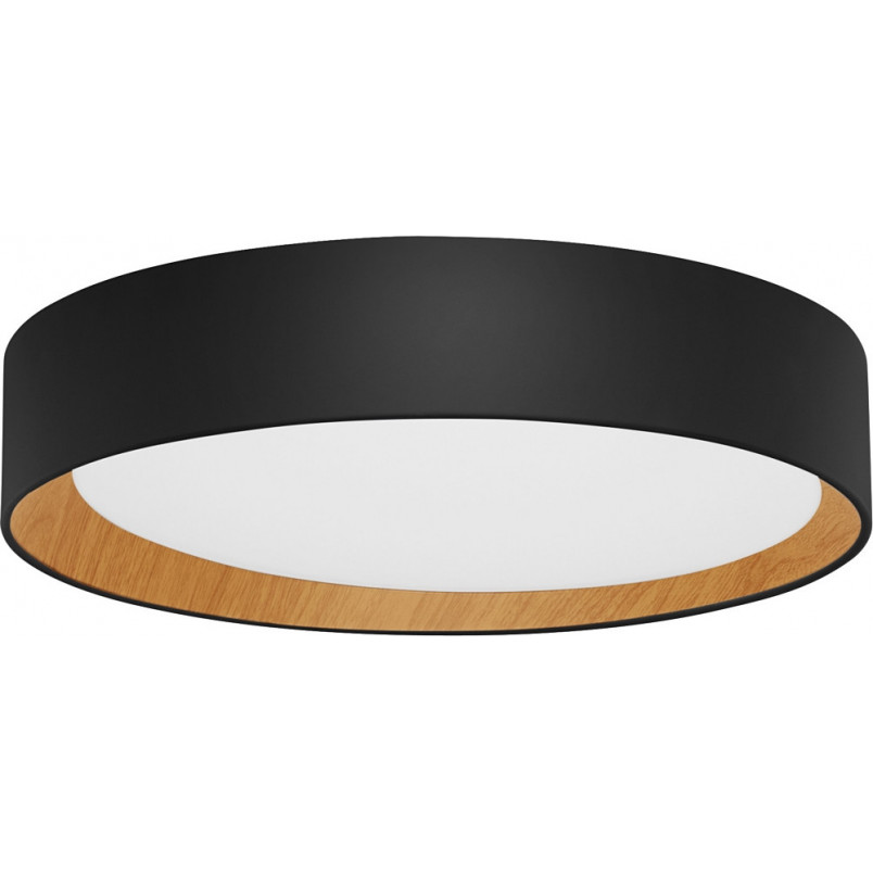 Plafon Skandynawski LED Nordicos | Czarny, Drewno | Decolab24