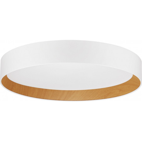 Plafon Skandynawski LED Nordicos | Biały z Drewnem | Decolab24