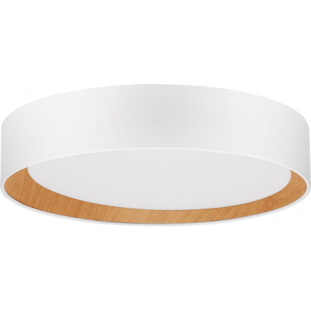 Plafon Skandynawski LED Nordicos - Biały/Drewno | Decolab24