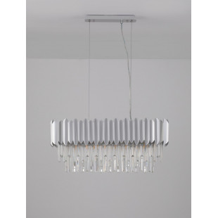 Żyrandol wiszący kryształowy glamour Solinero 70cm chromowany