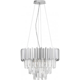 Żyrandol wiszący kryształowy glamour Solinero 50cm chromowany