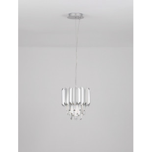 Żyrandol wiszący kryształowy glamour Solinero 25cm chromowany