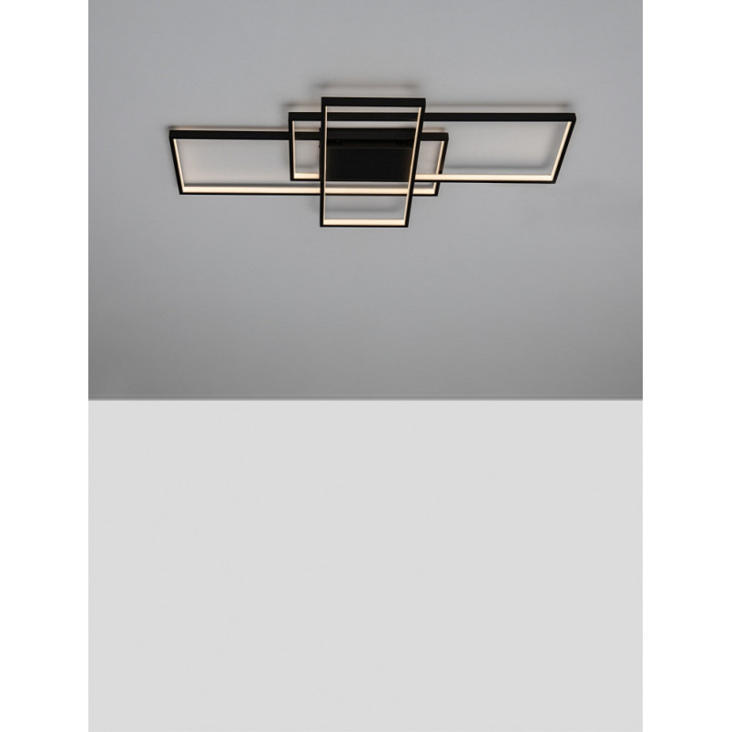 Plafon LED Geometrica 80cm Czarny | Nowoczesne Oświetlenie