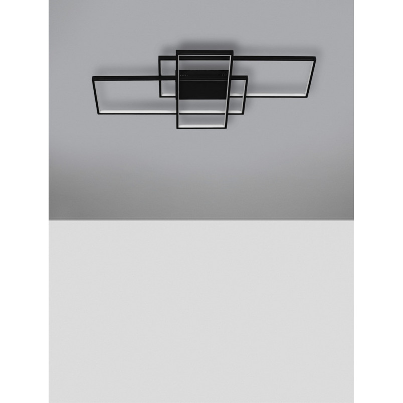 Plafon LED Geometrica 80cm Czarny | Nowoczesne Oświetlenie