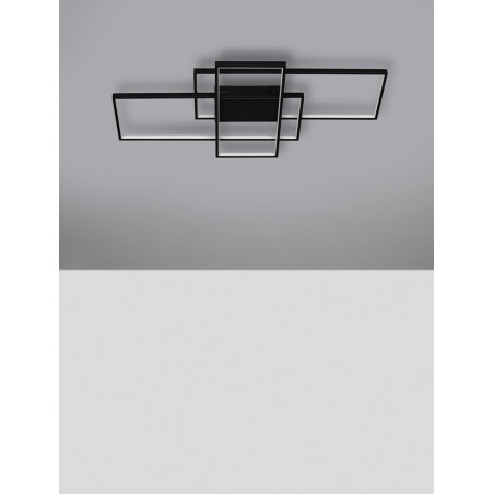 Plafon LED Geometrica 80cm Czarny | Nowoczesne Oświetlenie
