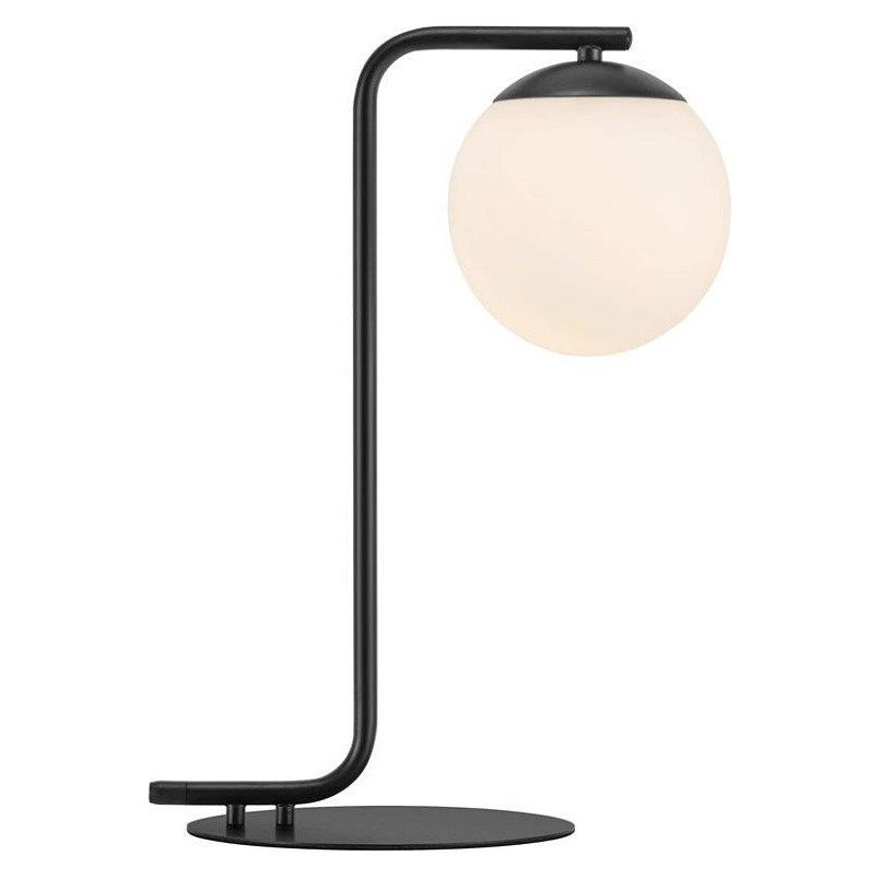 Lampa stołowa szklana kula Grant czarno-biała | Nordlux