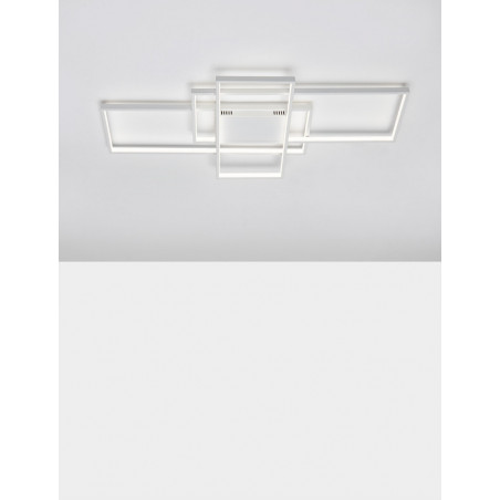 Plafon LED Geometrica biały z pilotem | Decolab24