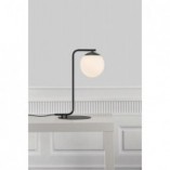 Lampa stołowa szklana kula Grant czarno-biała | Nordlux