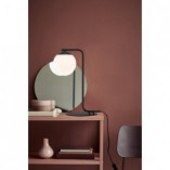 Lampa stołowa szklana kula Grant czarno-biała | Nordlux