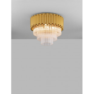 Plafon kryształowy glamour Solinero 40cm złoty - Decolab24