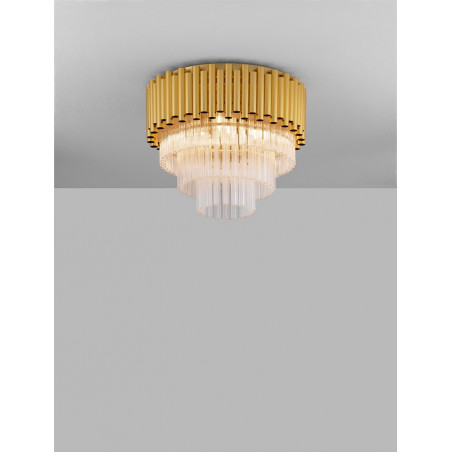 Plafon kryształowy glamour Solinero 40cm złoty - Decolab24