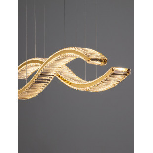 Lampa wisząca glamour złota Infinito LED 120cm | Decolab24