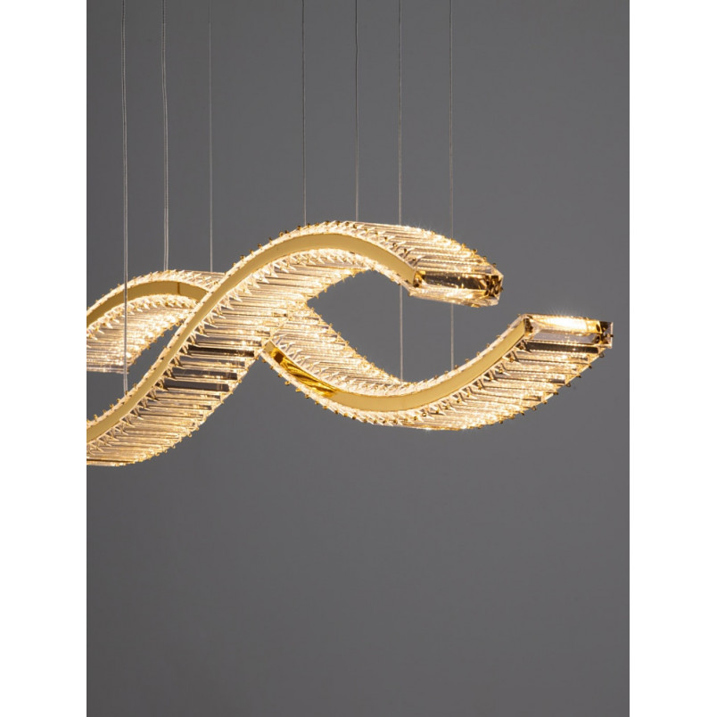 Lampa wisząca glamour złota Infinito LED 120cm | Decolab24