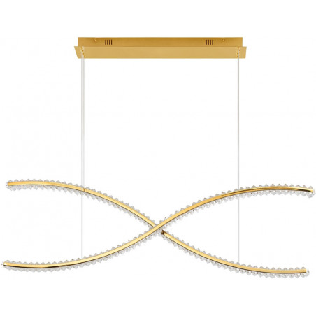 Lampa wisząca glamour złota Infinito LED 120cm | Decolab24