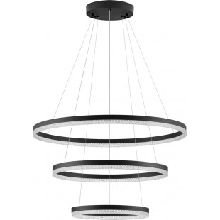 Lampa wisząca okrągła z kryształkami Giulia LED 80cm / 60cm / 40cm złoty czarna