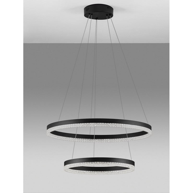 Lampa wisząca LED Giulia | Czarna, okrągła | Decolab24