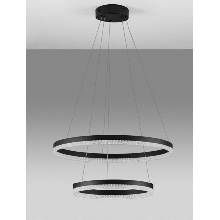 Lampa wisząca LED Giulia | Czarna, okrągła | Decolab24