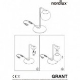 Lampa stołowa Grant Nordlux - Szkło, Mosiądz | Sklep