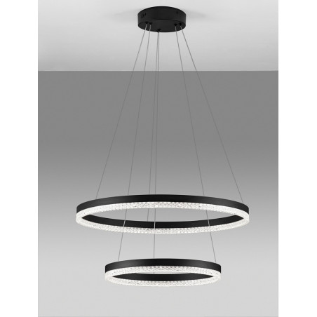Lampa wisząca LED Giulia | Czarna, okrągła | Decolab24