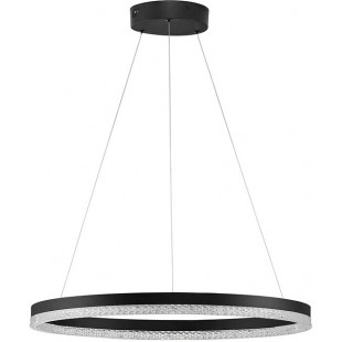 Lampa wisząca LED Giulia - czarna, kryształki | Decolab24