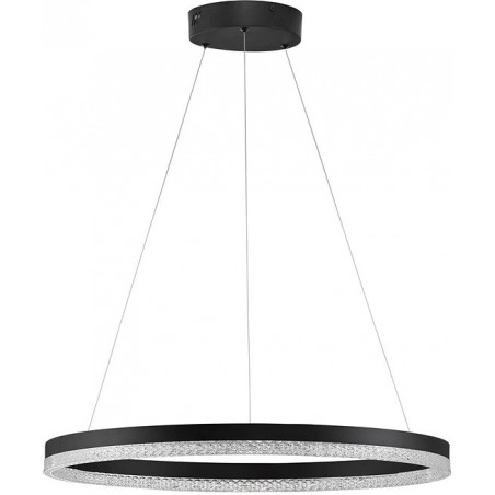 Lampa wisząca LED Giulia - czarna, kryształki | Decolab24