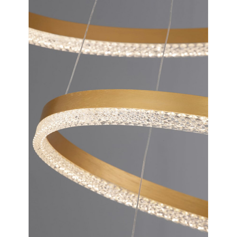 Lampa wisząca Giulia LED złota - Elegancki żyrandol glamour