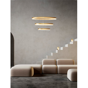 Lampa wisząca Giulia LED złota - Elegancki żyrandol glamour