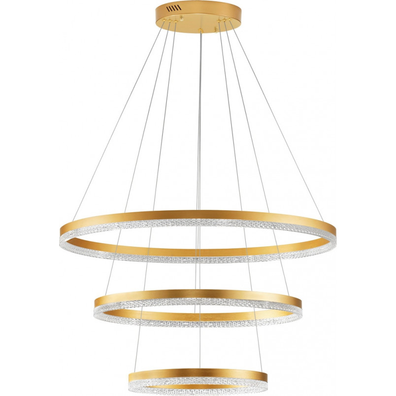 Lampa wisząca Giulia LED złota - Elegancki żyrandol glamour
