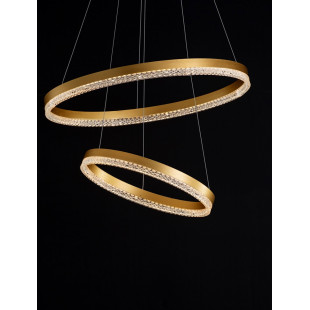 Lampa wisząca Giulia LED złota | Elegancki żyrandol glamour