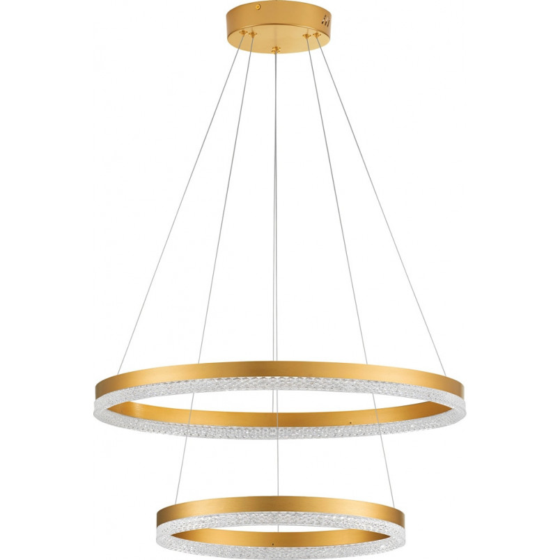 Lampa wisząca Giulia LED złota | Elegancki żyrandol glamour