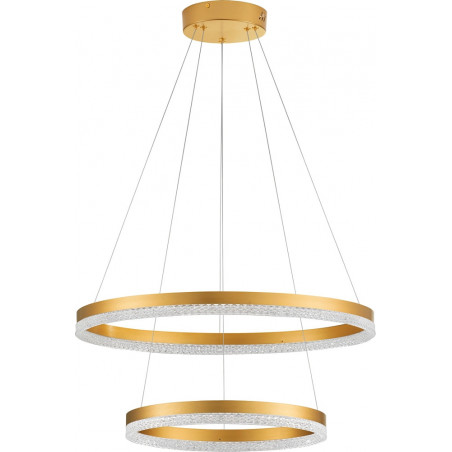 Lampa wisząca Giulia LED złota | Elegancki żyrandol glamour