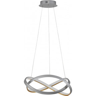 Lampa wisząca nowoczesna z pilotem Peris LED 50cm szaro-złota