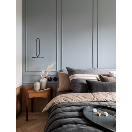 Lampa wisząca czarna LED Bonnie | Minimalistyczny design