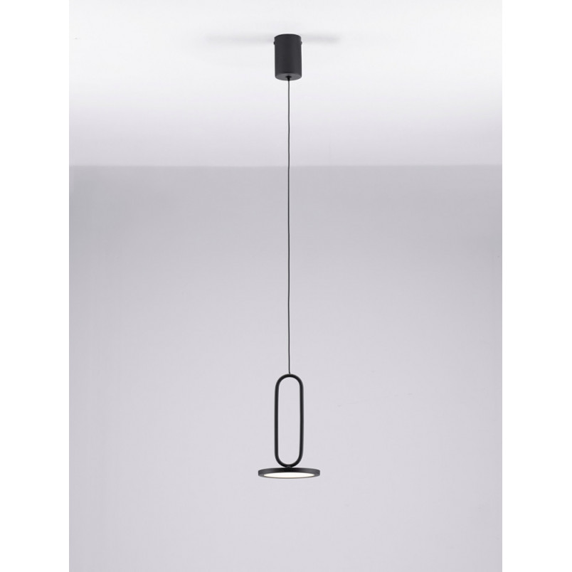 Lampa wisząca czarna LED Bonnie | Minimalistyczny design
