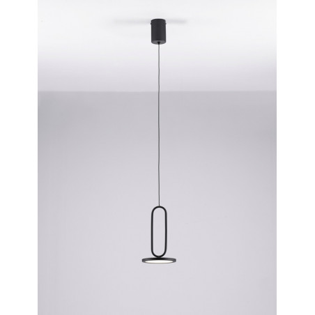 Lampa wisząca czarna LED Bonnie | Minimalistyczny design