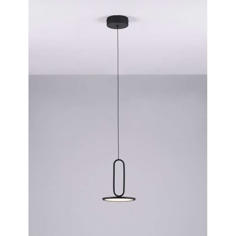 Lampa wisząca czarna Bonnie LED | Minimalistyczny design