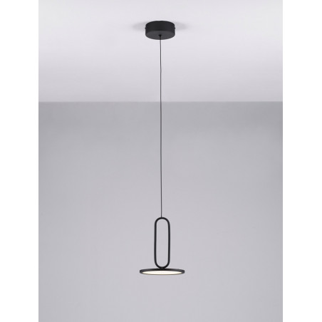 Lampa wisząca czarna Bonnie LED | Minimalistyczny design