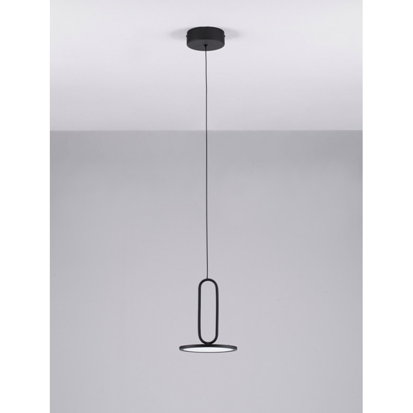 Lampa wisząca czarna Bonnie LED | Minimalistyczny design