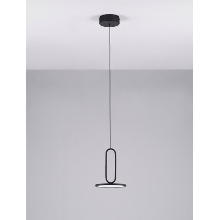 Lampa wisząca czarna Bonnie LED | Minimalistyczny design