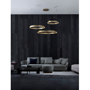 Lampa wisząca nowoczesna Gemma LED 60-100cm złoto-mosiężna