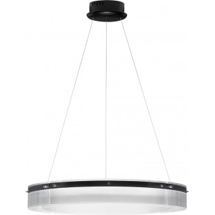 Lampa wisząca szklana nowoczesna Isabell LED 85cm 3000K czarna