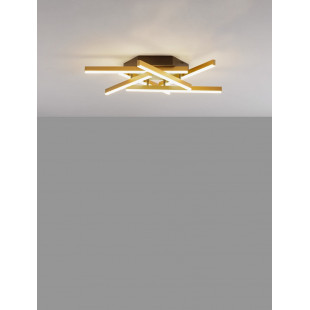 Plafon LED Ksilo - Złoto/Czarny | Nowoczesne Lampy Decolab24