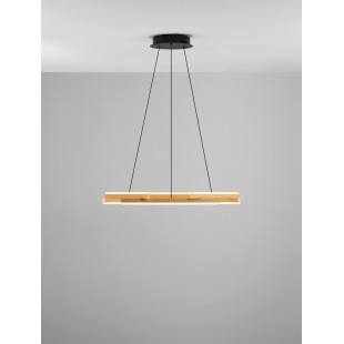 Lampa Wisząca Ksilo LED | Nowoczesny Design Złoto/Czarny