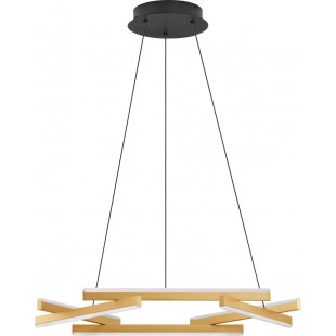 Lampa Wisząca Ksilo LED | Nowoczesny Design Złoto/Czarny