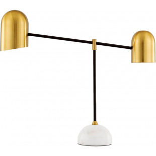 Lampa stołowa vintage Vintica - złoty/czarny/marmur | Decolab24