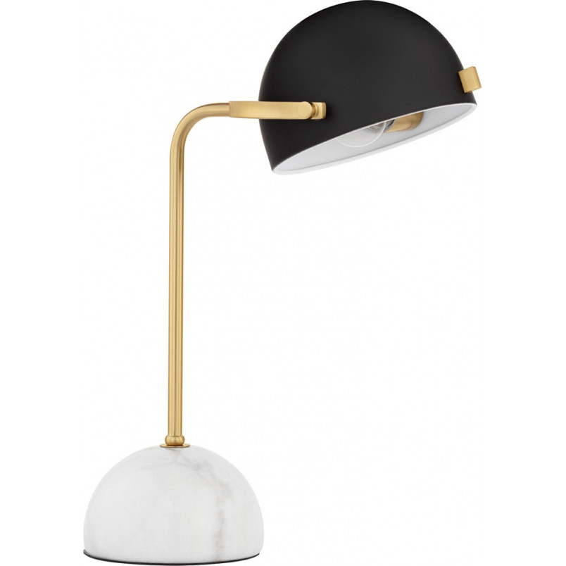 Lampa stołowa retro Lorenzo | Czarny, złoty, marmur - Decolab24