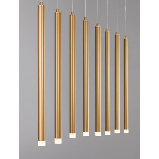 Lampa wisząca LED złota - Tuby na listwie Hose | Decolab24