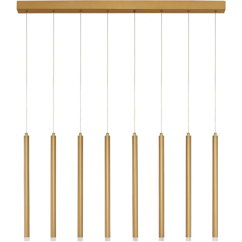 Lampa wisząca LED złota - Tuby na listwie Hose | Decolab24