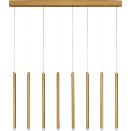 Lampa wisząca LED złota - Tuby na listwie Hose | Decolab24
